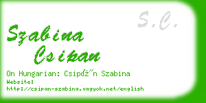 szabina csipan business card